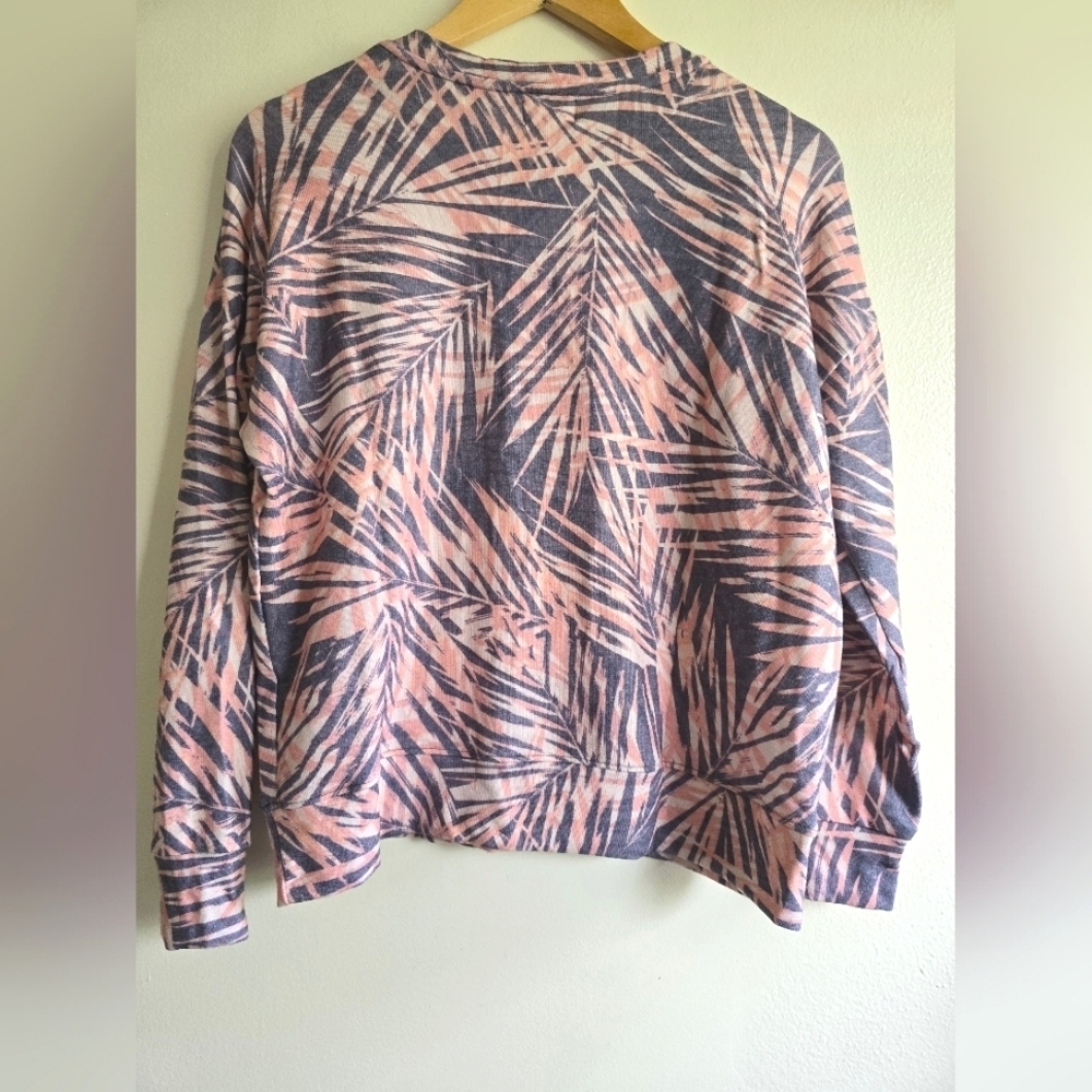 Sundry, Palms‎ Cozy Lightweight Pullover, Blue/Grey/Pink Peach, Size S - NWT! - Picture 11 of 16
